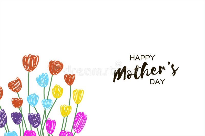 Tulips. Different Colorful Flowers On White Background. Happy Mothers ...