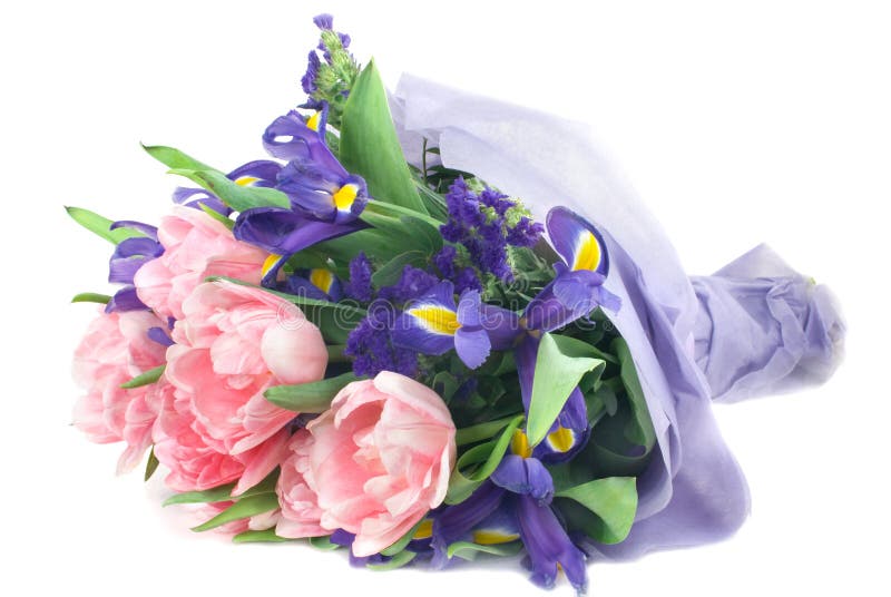 Tulips and iris stock photo. Image of arrangement, bunch 14175940
