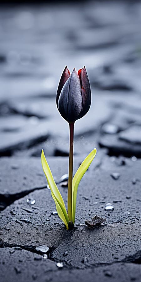 Tulpe : dunkelgrau und schwarz nachhaltiges Design vektor abbildung