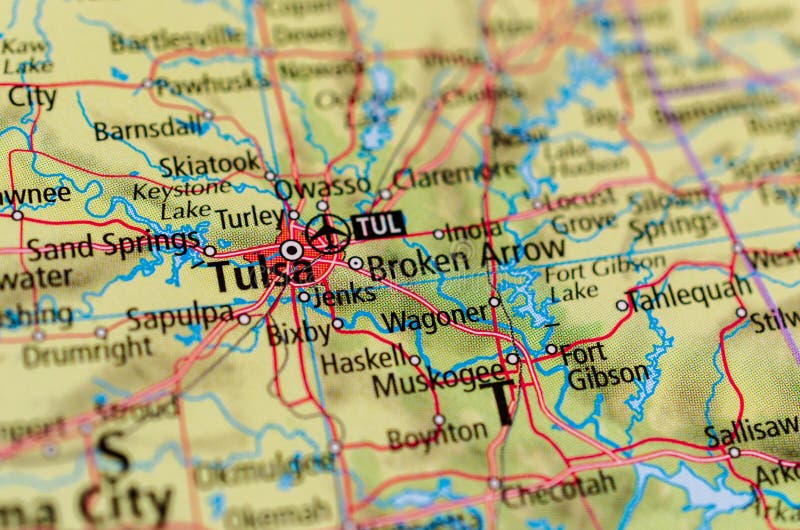 Tulsa, Oklahoma on map