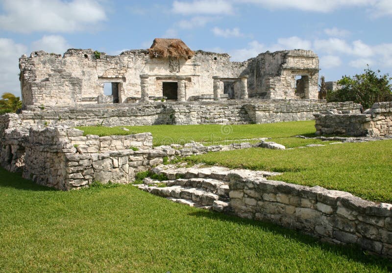 Tulum - Mexico. In prehispanic times Tulum was part of a culture that grew up on the east coast of the Yucatan peninsula. The city, defended by a wall on three sides and by the sea on the fourth, arose and grew between the 12th and 16th centuries A.D. in the Post classic period. Tulum - Mexico. In prehispanic times Tulum was part of a culture that grew up on the east coast of the Yucatan peninsula. The city, defended by a wall on three sides and by the sea on the fourth, arose and grew between the 12th and 16th centuries A.D. in the Post classic period.