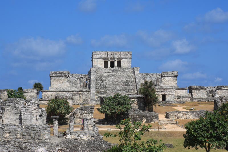 Tulum - ruines maya historiques au Mexique image libre de droits Tulum - ruines maya historiques au Mexique image libre de droits