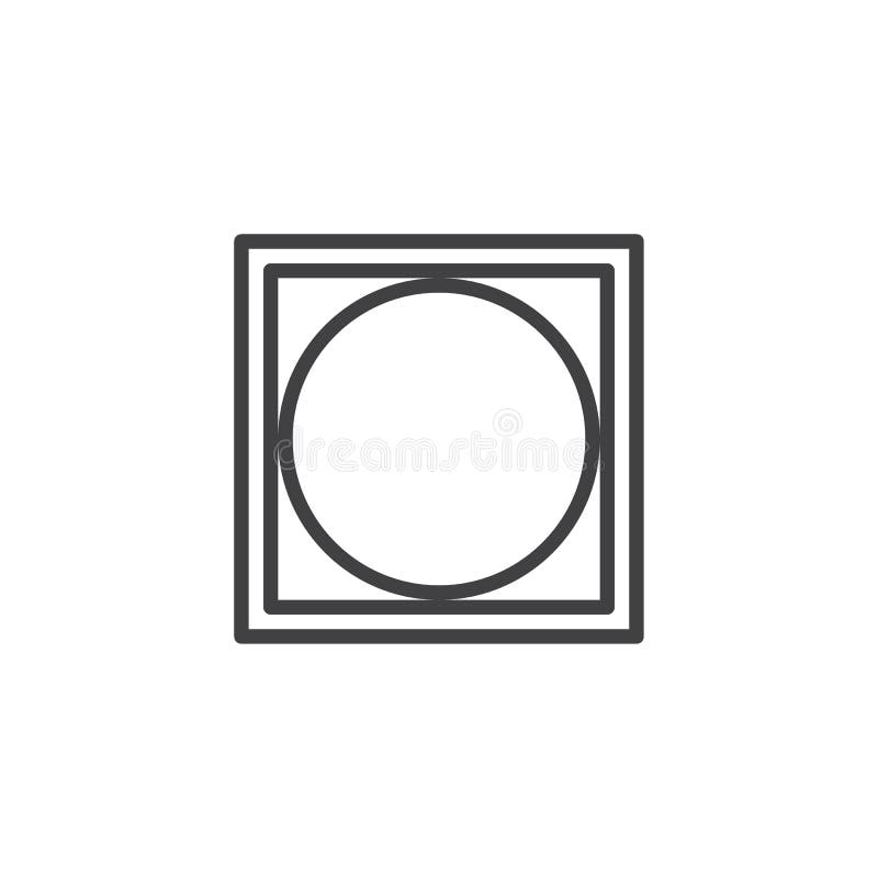 Do not tumble dry icon outline style Royalty Free Vector