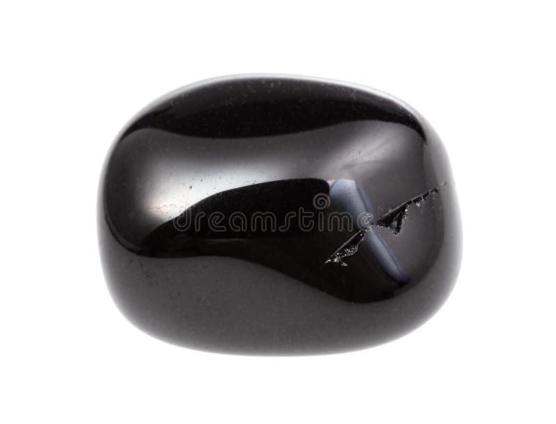 Tumbled Black Onyx Gem Stone Isolated On White Stock Photo Image Of Object Tumbled 170795264
