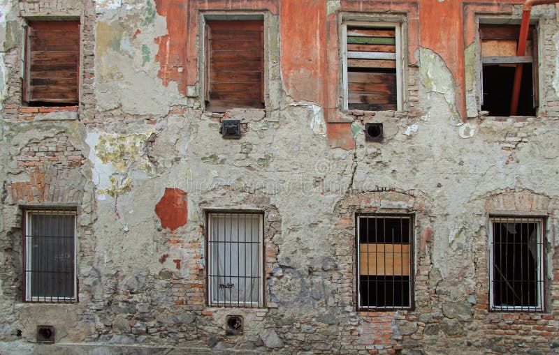 Tumbledown building on Kapitulska street in Bratislava