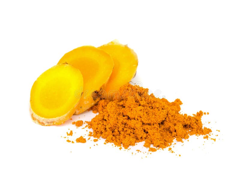 Tumeric and tumeric powder.