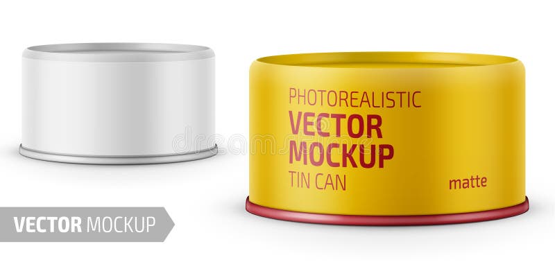 Download Tuna Can With Label And Sample Design Stock Vector Illustration Of Fish Round 124063782 PSD Mockup Templates