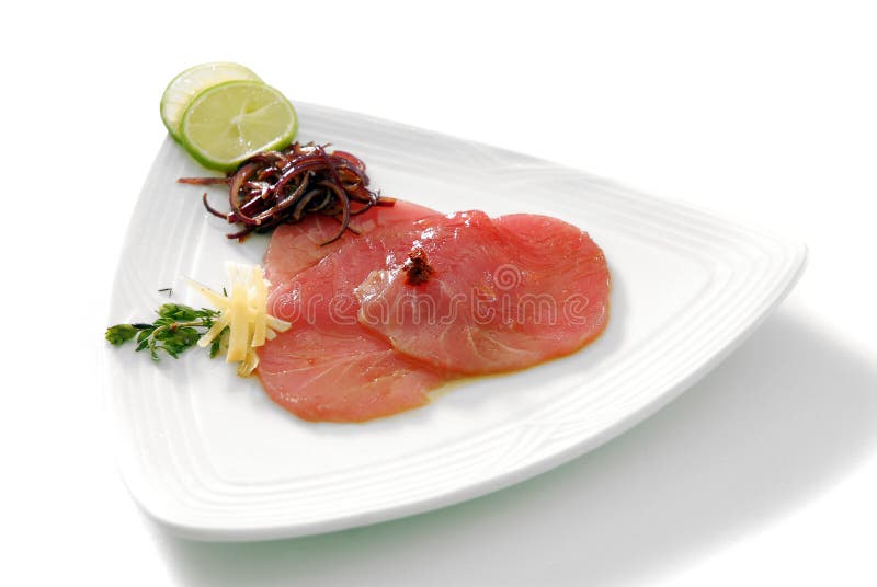 Tuna Carpaccio with Chipotle Sauce Stock Image Image of fusion, fresh