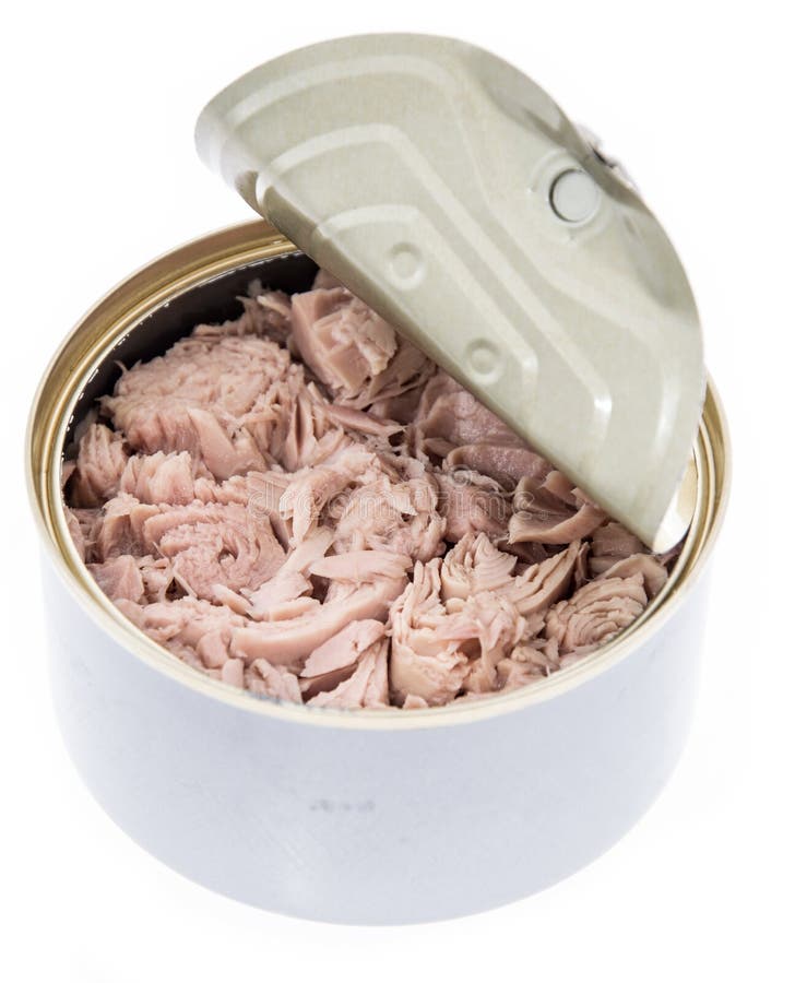 Tuna Fish in a Can on White Stock Image Image of cylinder, preserved