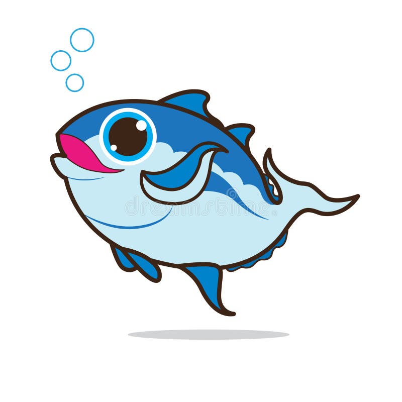 Tuna fish cute cartoon stock vector. Illustration of vector 47086240