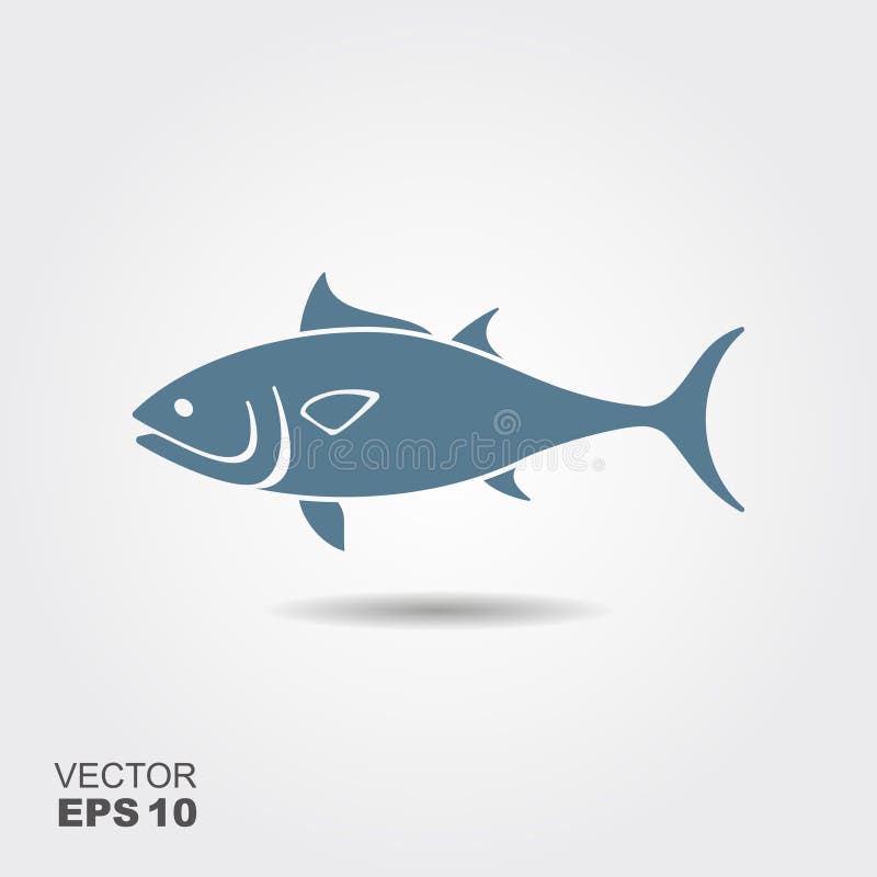 Tuna Fish vector illustration in flat style. Seafood product design. Tuna Fish vector illustration in flat style. Seafood product design.