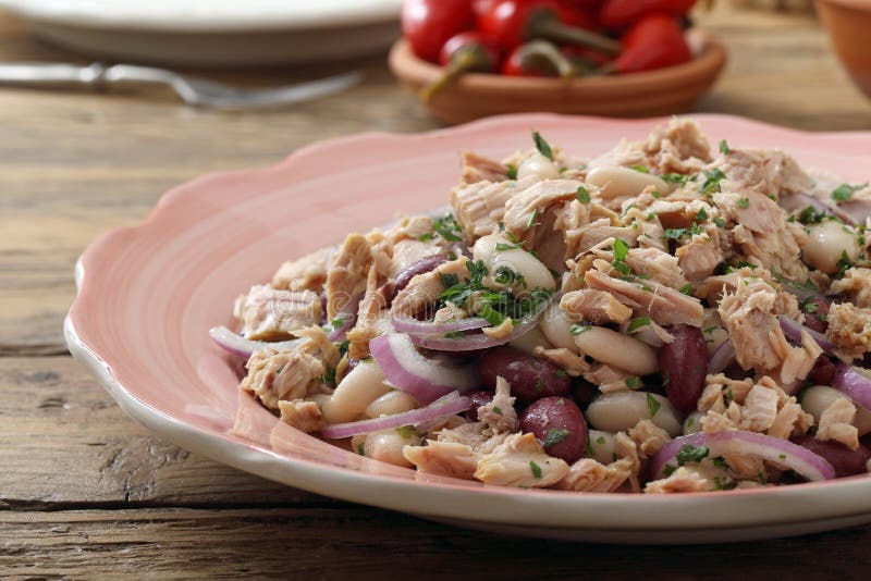 Sandwich with Tuna Onion and Beans Stock Photo Image of leaf