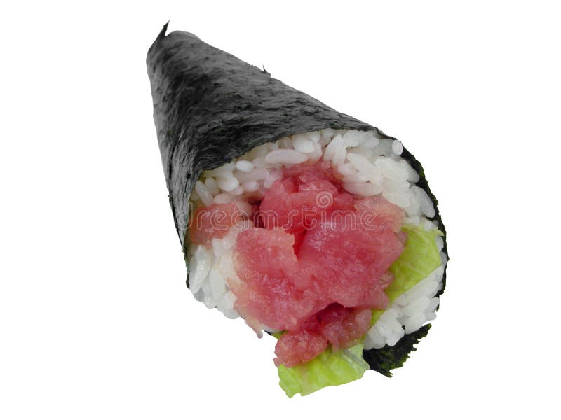 Tuna hand-roll sushi