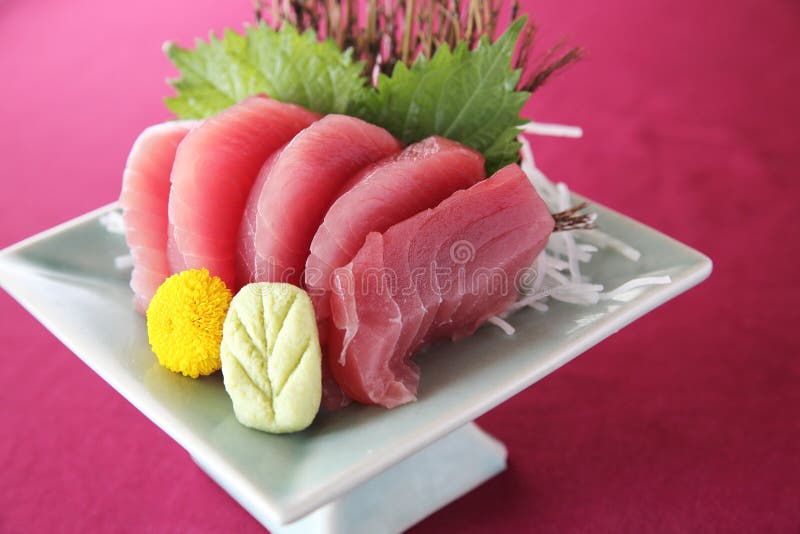 Tuna Sashimi Set on a Plate Stock Photo Image of lunch, food 136961712