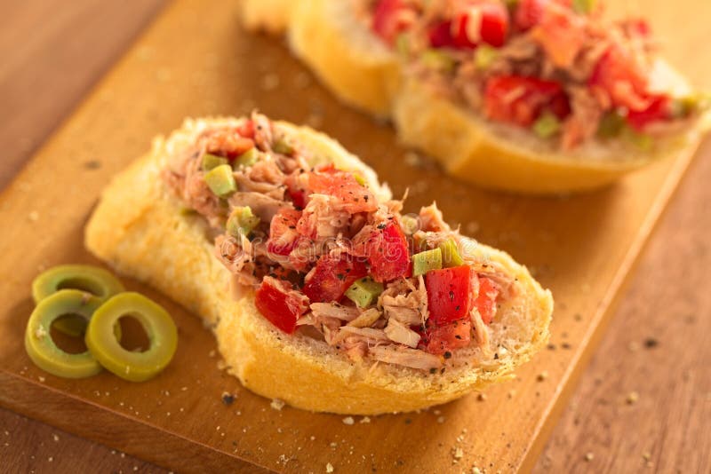 Tuna Spread on Bread stock photo. Image of horizontal 25882954
