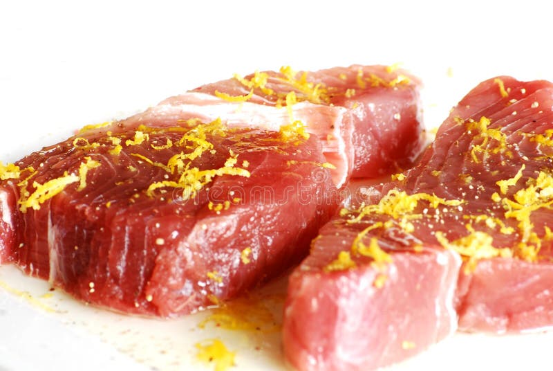 Tuna steaks stock image. Image of vitamins, meal, steaks 5738685