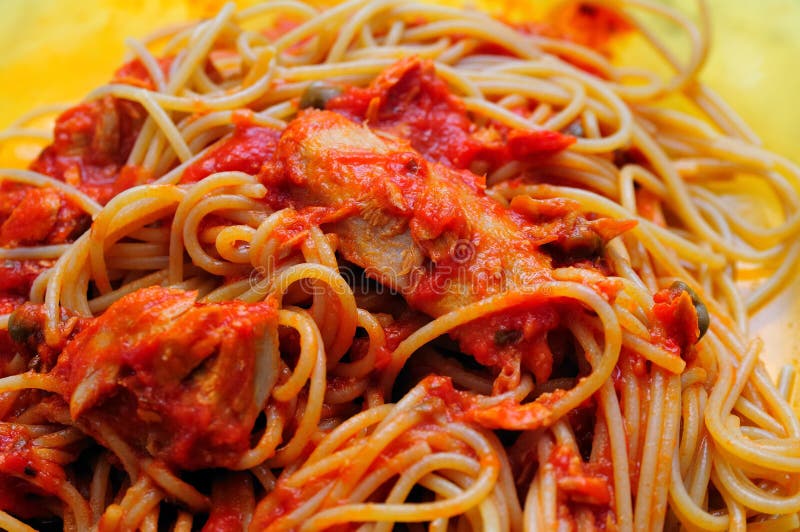 Tuna Tomato Sauce Pasta Picture. Image 5649766