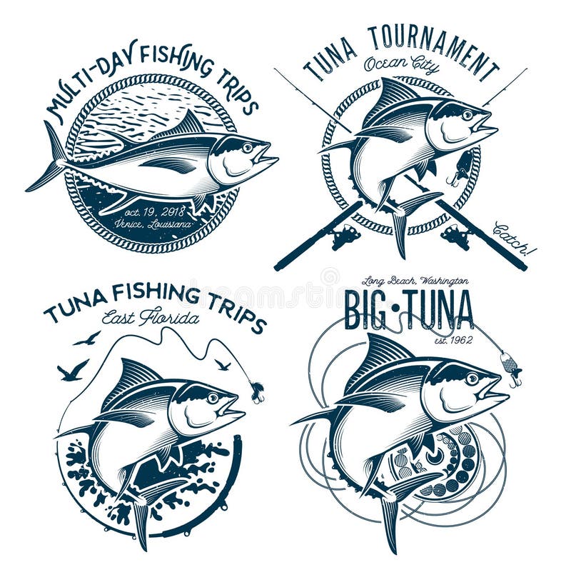 Download Tuna Vector Logos. Sport Fishing Club Logos. Stock Vector ...