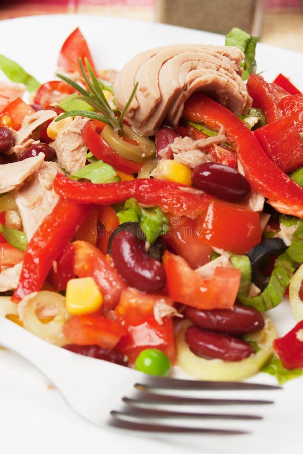 Tuna and vegetable salad