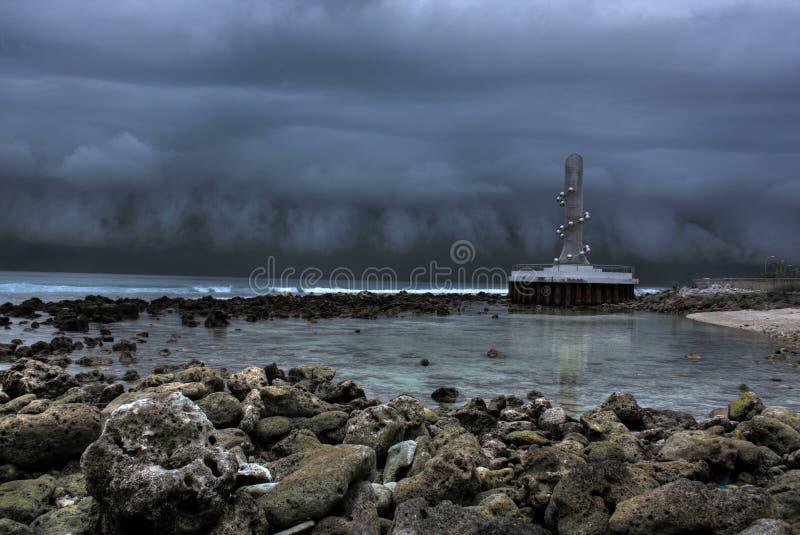 Before tunderstorm stock image