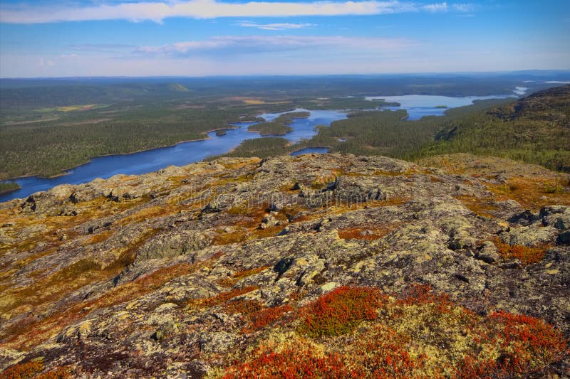 Tundra Da Montanha Em Lapland Foto de Stock Imagem de montanhas