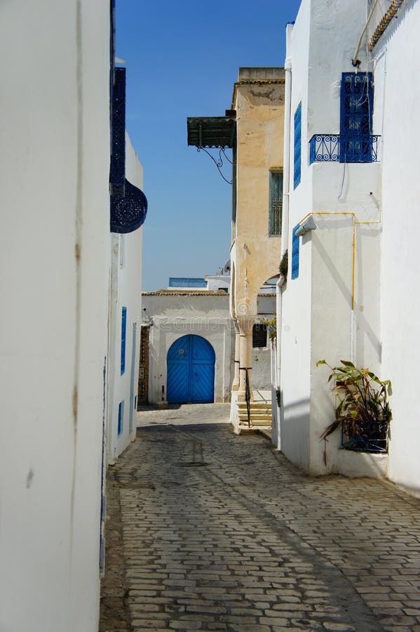Tunisian houses stock photo. Image of waves, white, mediterranean
