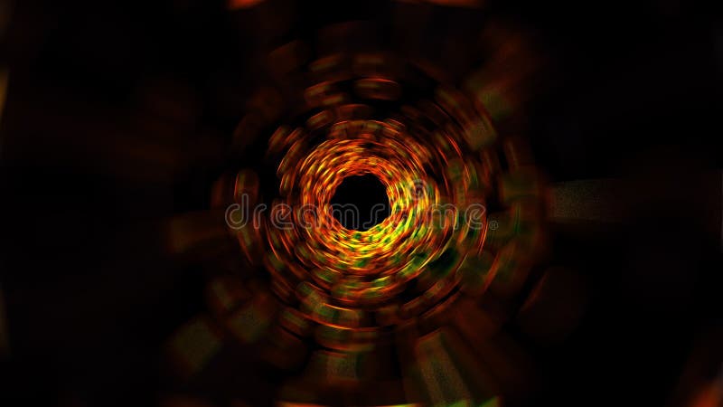 Tunnel avec les points positifs 3d généré par ordinateur blur rendre le fond abstrait illustration de vecteur