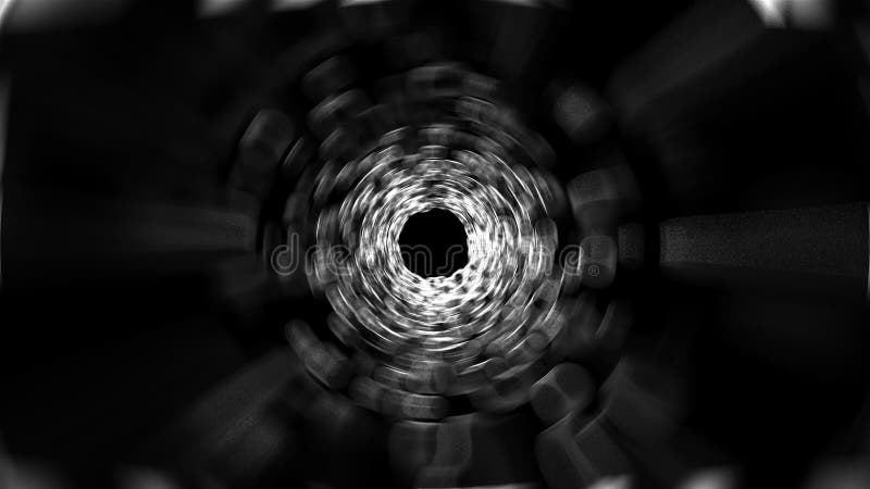Tunnel avec les points positifs 3d généré par ordinateur blur rendre le fond abstrait illustration de vecteur