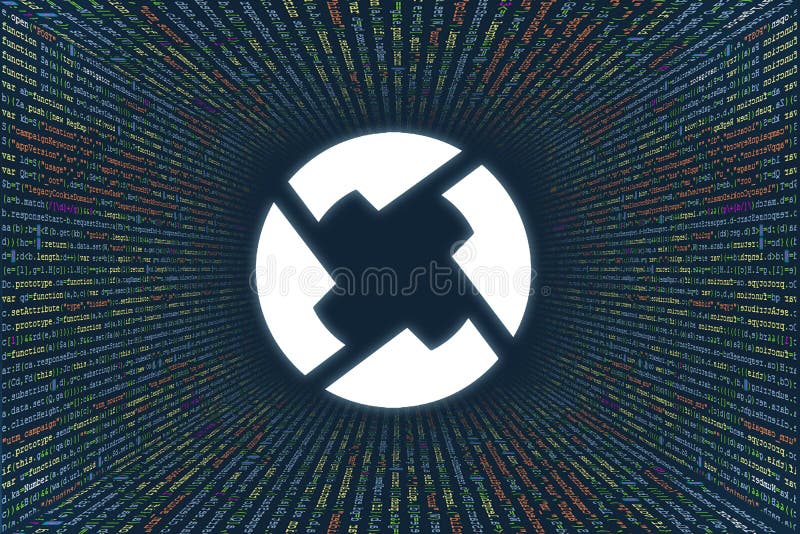A tunnel from a computer program code programmer strings of code javascript css and php hacking coding concept source code for वेक्टर इलस्ट्रेशन