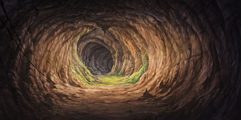 Tunnel innerhalb der Höhle für Illustration
