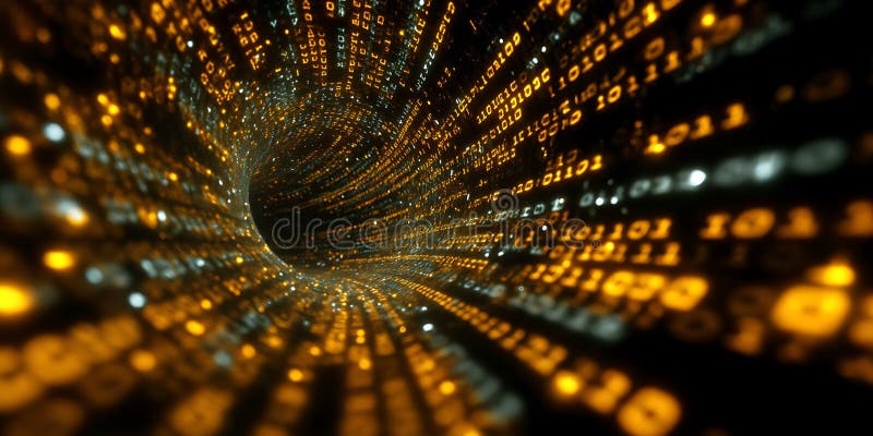 Tunnel Lumière Dorée Résumé Texture de fond illustration stock