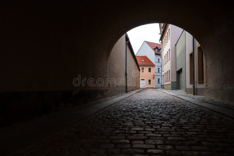 Tunnel old town cobble royalty free stock image Tunnel old town cobble royalty free stock image