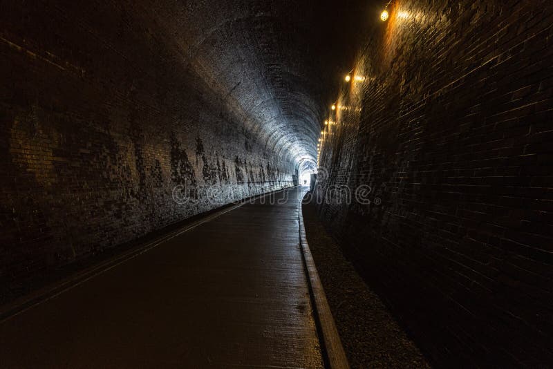 Tunnel To the Niagara Falls in Canada Stock Image Image of blue, view