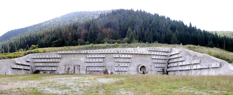 The tunnel under construction.