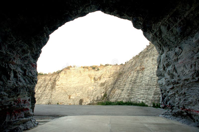 Tunnel. stock photo. Image of entrance, caven, cave, travel 83202374