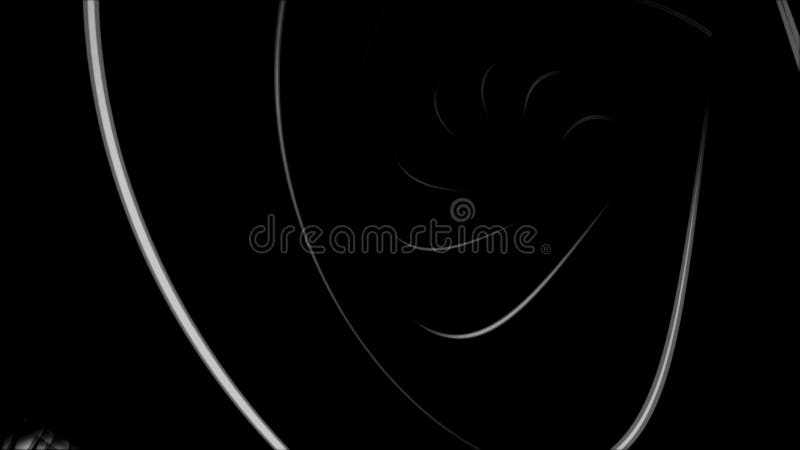 Tunnel vide abstrait constitué en déplaçant les lignes incurvées blanches sur le fond noir, boucle sans couture animation Écoulem illustration libre de droits Tunnel vide abstrait constitué en déplaçant les lignes incurvées blanches sur le fond noir, boucle sans couture animation Écoulem illustration libre de droits