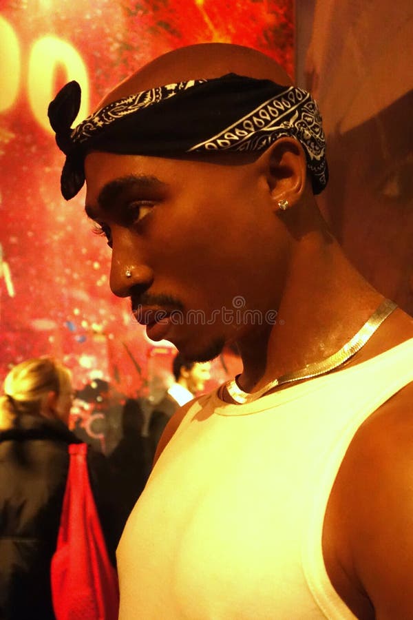 A wax figure of rapper and actor Tupak Shakur at Madame Tussauds in New York City. A wax figure of rapper and actor Tupak Shakur at Madame Tussauds in New York City.
