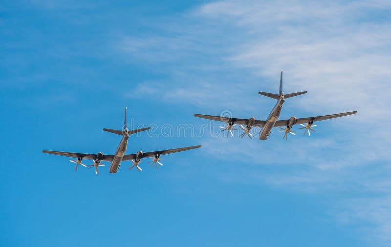 Tupolev Tu-95mc, rosjanin strategiczne bombowiec obraz stock Tupolev Tu-95mc, rosjanin strategiczne bombowiec obraz stock
