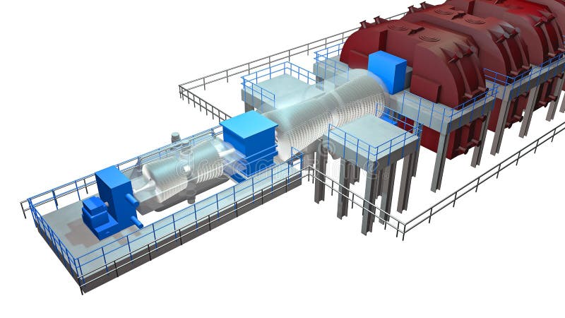 Turbina de vapor ilustração stock