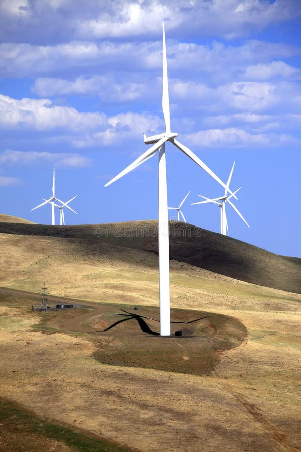 Wind turbines on the hills near the Columbia River Gorge Washington state. Wind turbines on the hills near the Columbia River Gorge Washington state.