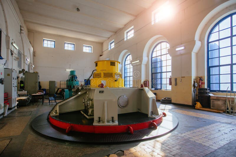 Turbine Generators in Hydroelectric Power Plant Stock Image Image of