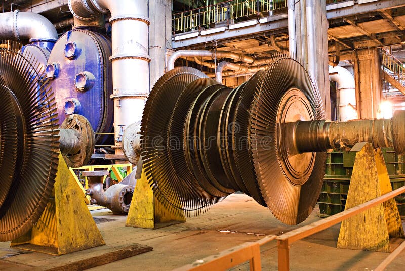 Turbine aus einem Kohle-Strom-Fabrik Aus der Aktion für die routinemäßige Wartung und kleinere Reparaturen.