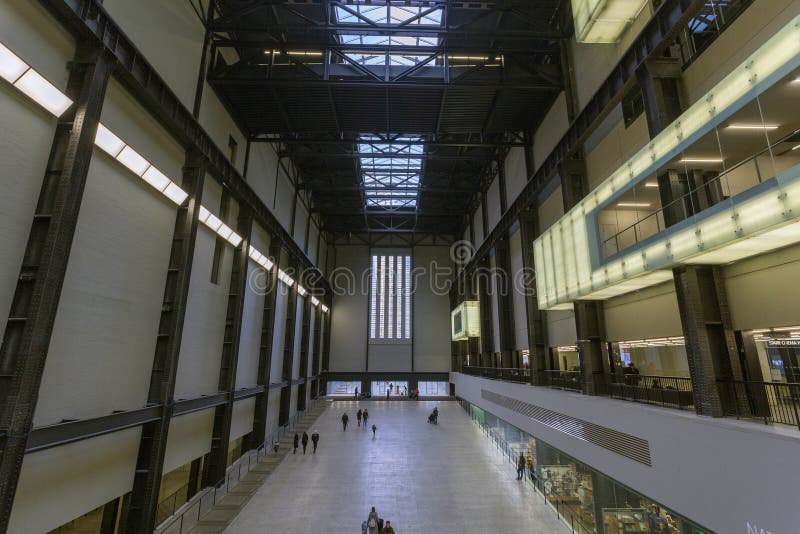Turbinhallen på det moderna museet i London arkivfoton Turbinhallen på det moderna museet i London arkivfoton