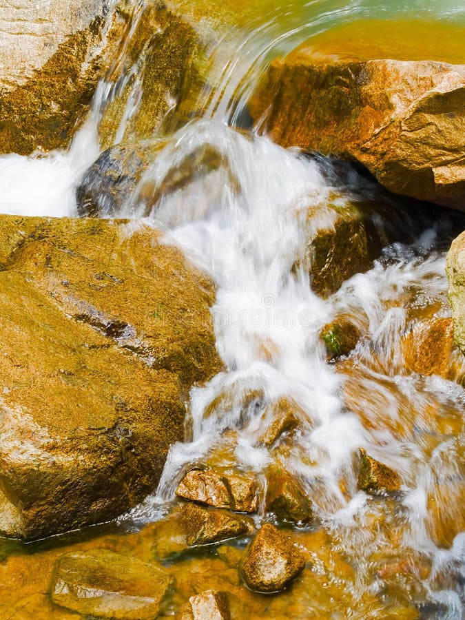 Turbulent Water Flow Over Rock