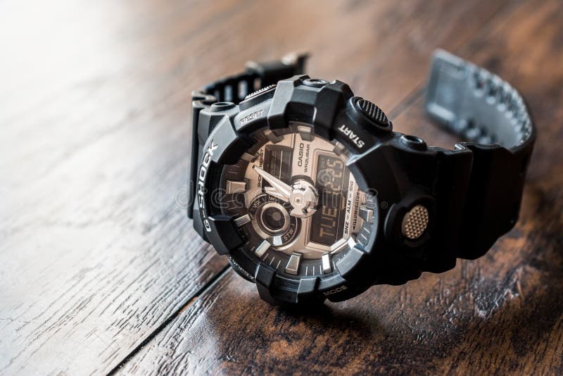 Turcja Istanbuł, Październik, - 7, 2017: CASIO G-SHOCK zegarek zdjęcie royalty free
