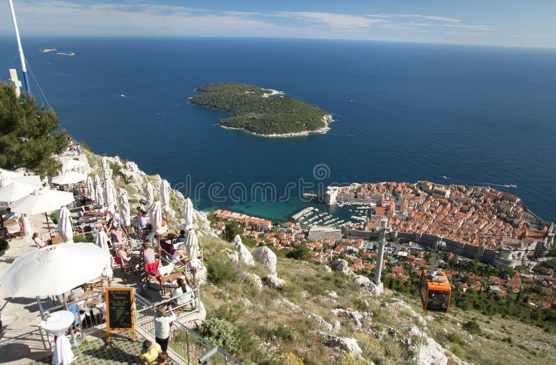 Turist at Dubrovnik cable car station