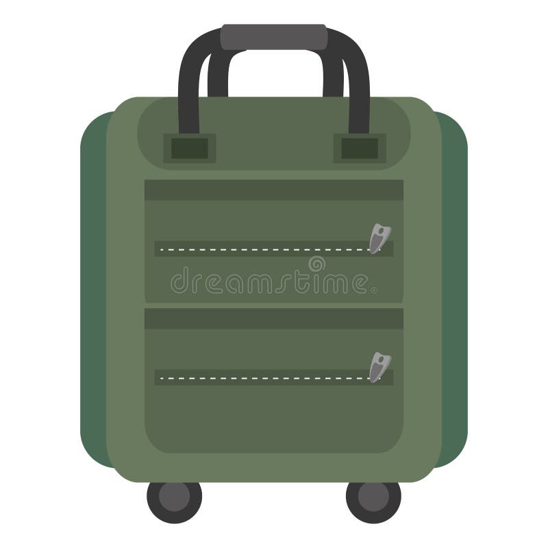Turista verde do saco do curso do packback da mala de viagem ilustração royalty free Turista verde do saco do curso do packback da mala de viagem ilustração royalty free