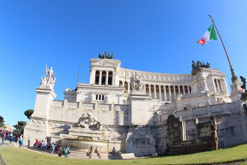 Turisti all'altare della patria, Roma fotografia stock Turisti all'altare della patria, Roma fotografia stock