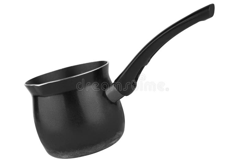 Turk for Brewing Coffee, Utensils for Making Coffee, on a White