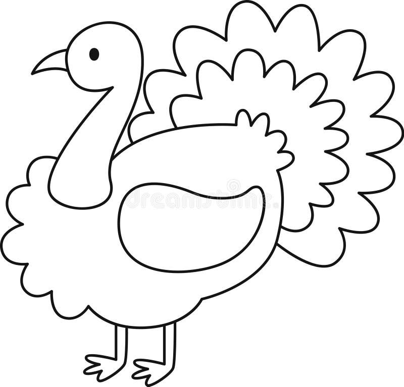 Turkey Bird Outline stock illustration. Illustration of farm 300415013